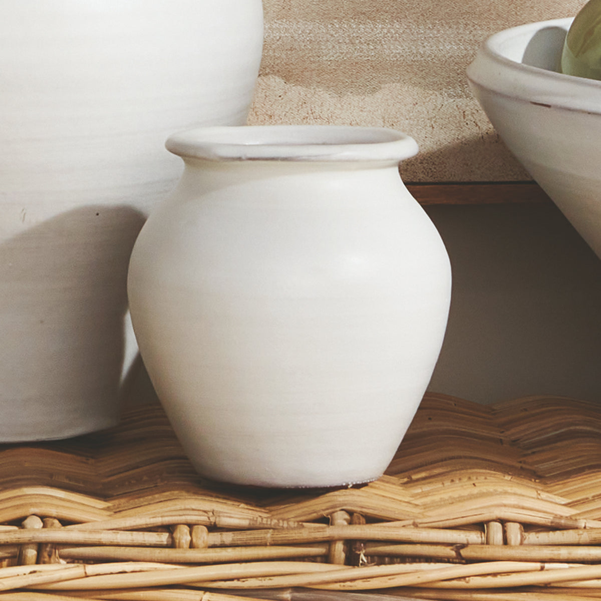 Mirela Small Hand-Thrown Terracotta Drum Vase