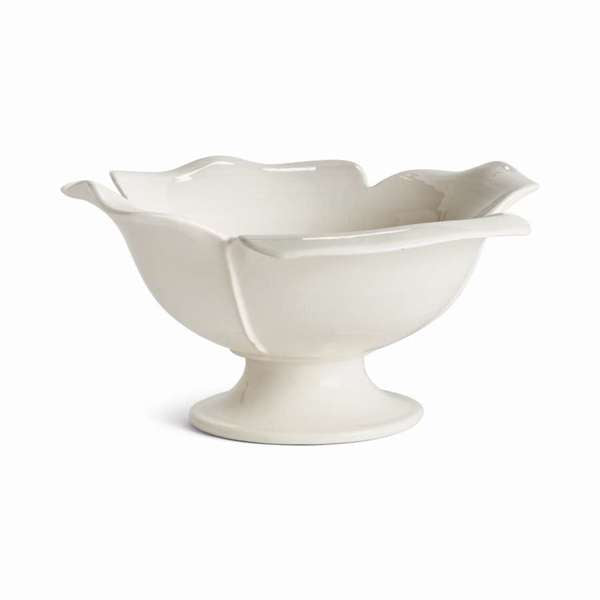 Handmade Italian Petalo Footed Bowl – Handmade Ceramic Decorative Serving Bowl | Sorelle Rossi