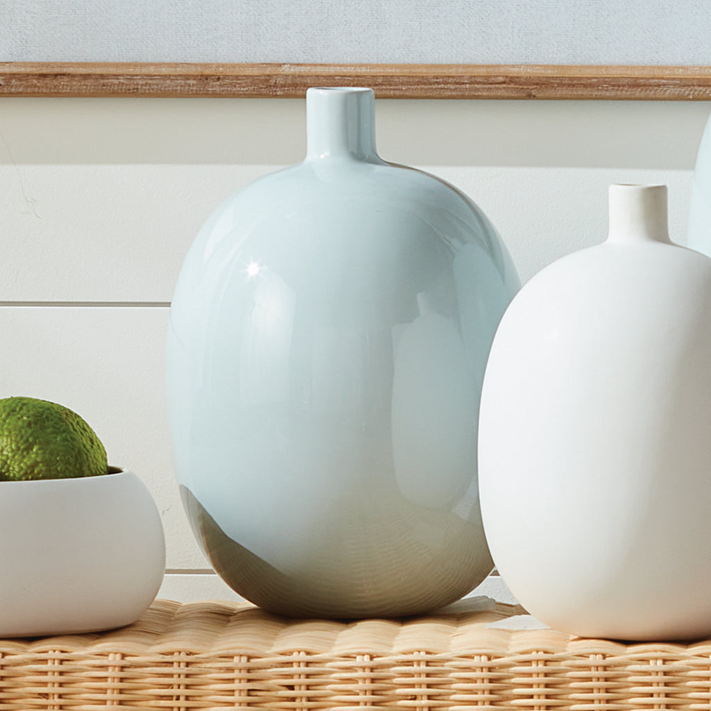 Sandbar Glazed Stoneware Vase - Modern Decorative Accent (3 Sizes)