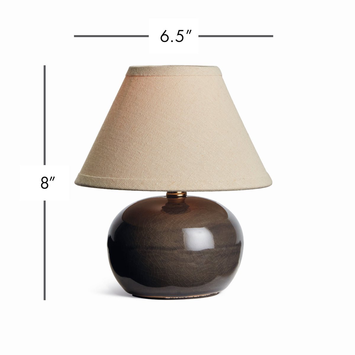 Charlie Mini Ceramic Table Lamp with Linen Shade