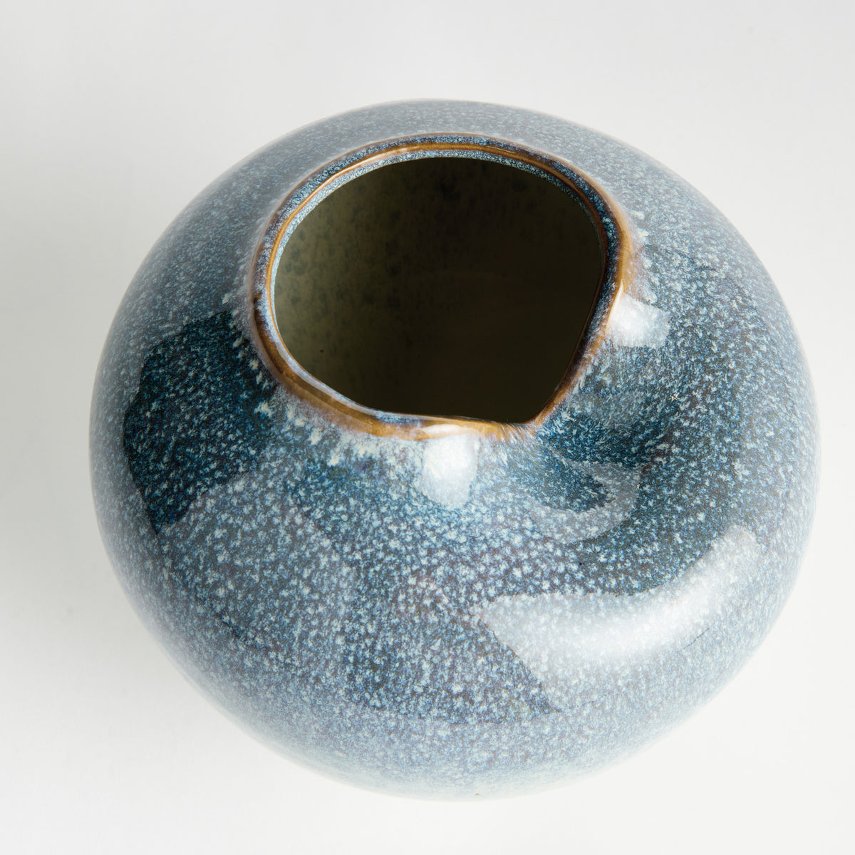 Evelyn Grey Blue Reactive Glaze Vase