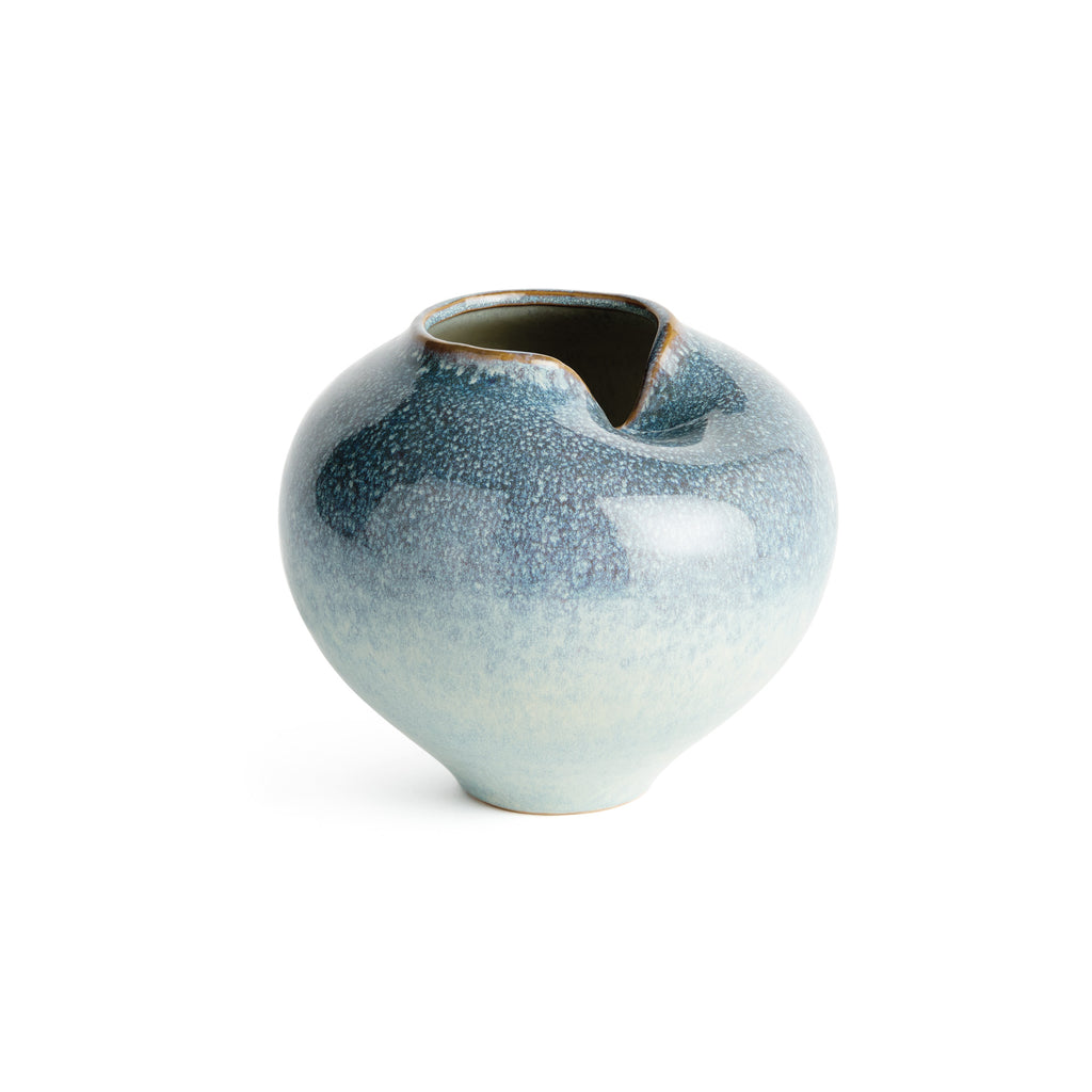 Evelyn Grey Blue Reactive Glaze Vase