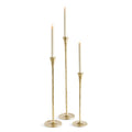Noah Grande Gold Taper Candle Holders – Set of 3