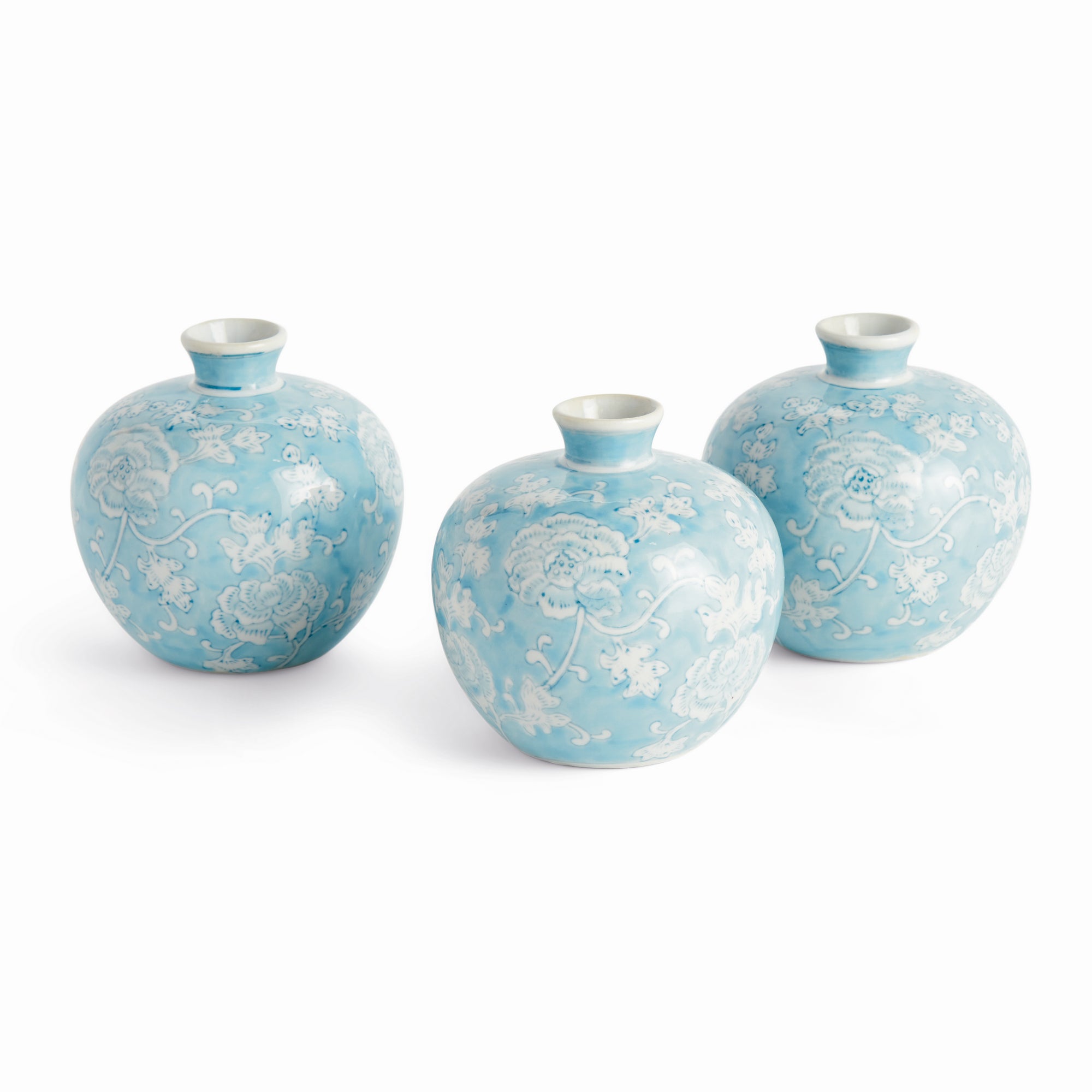 Handcrafted Ceramic Lotus Bud Vases Set of 3 – Artisan Decorative Mini Vase Collection