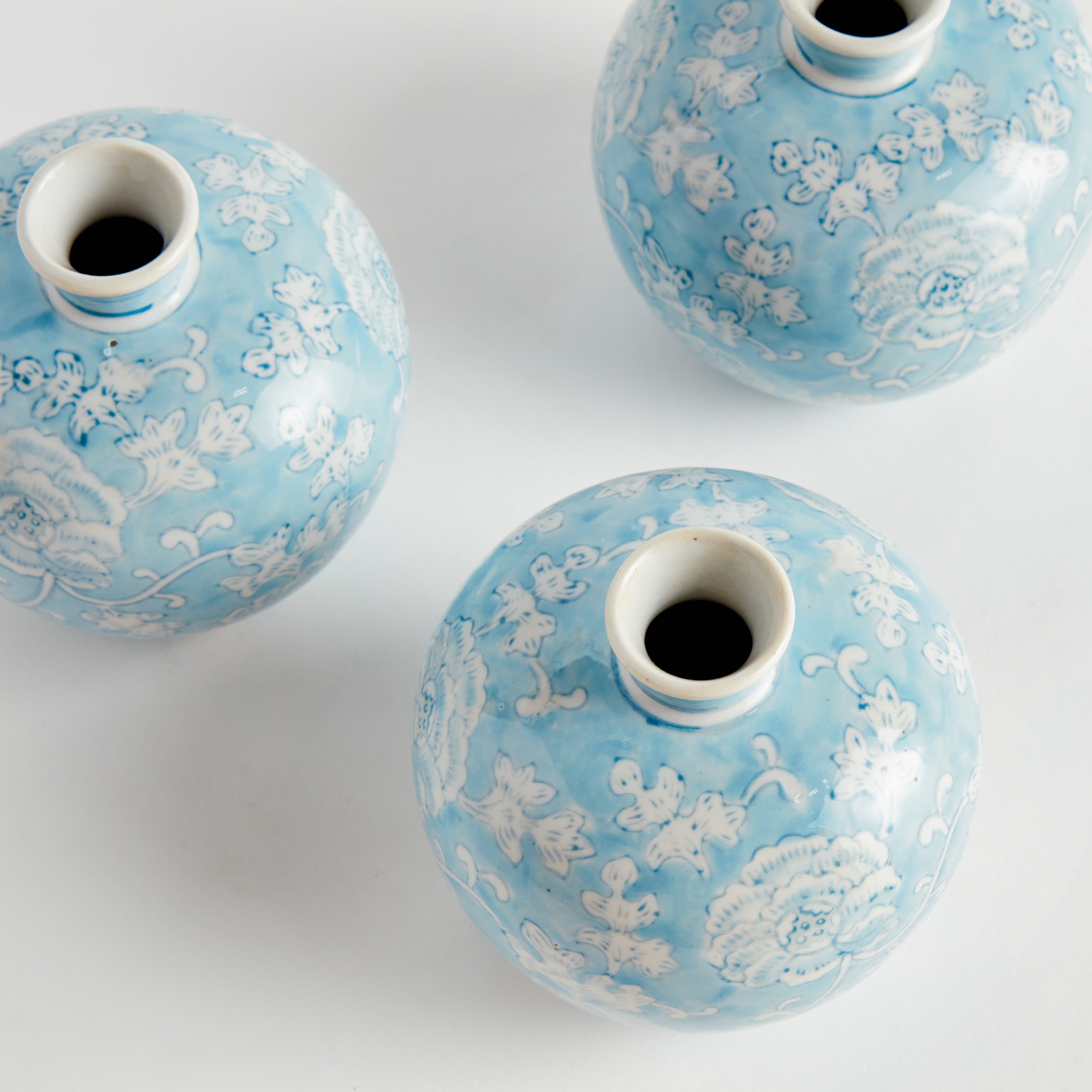 Handcrafted Ceramic Lotus Bud Vases Set of 3 – Artisan Decorative Mini Vase Collection