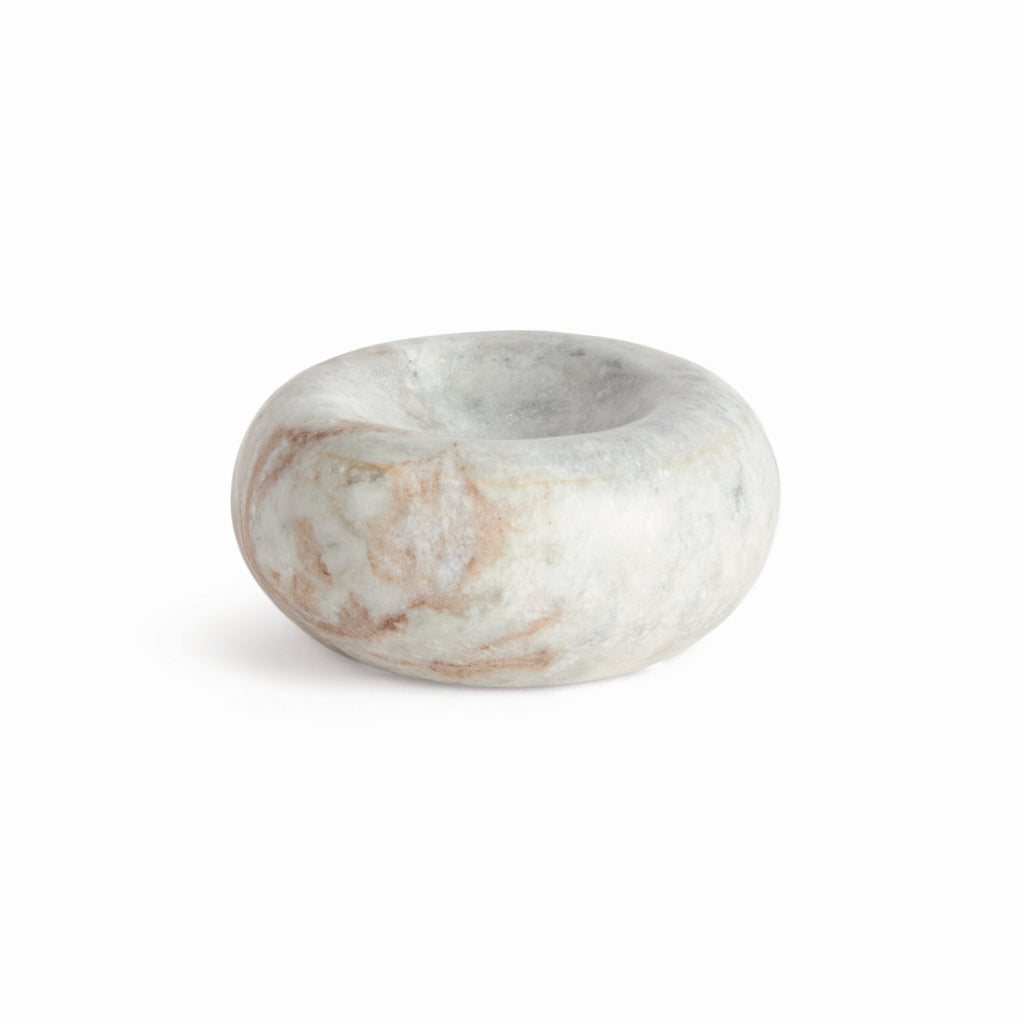 Josephine Marble Trinket Bowl - Light Brown Veining