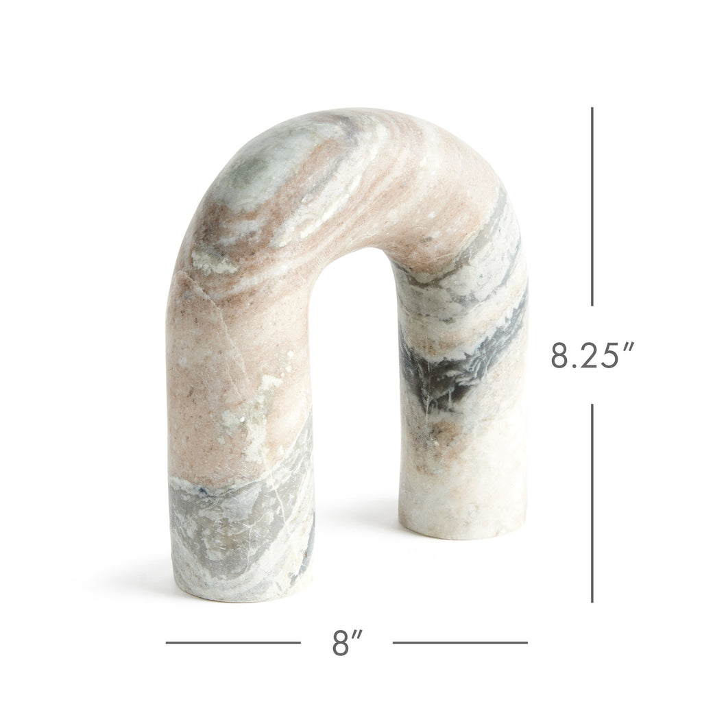 Jaqueline Marble Arch Sculpture - Natural Stone Accent