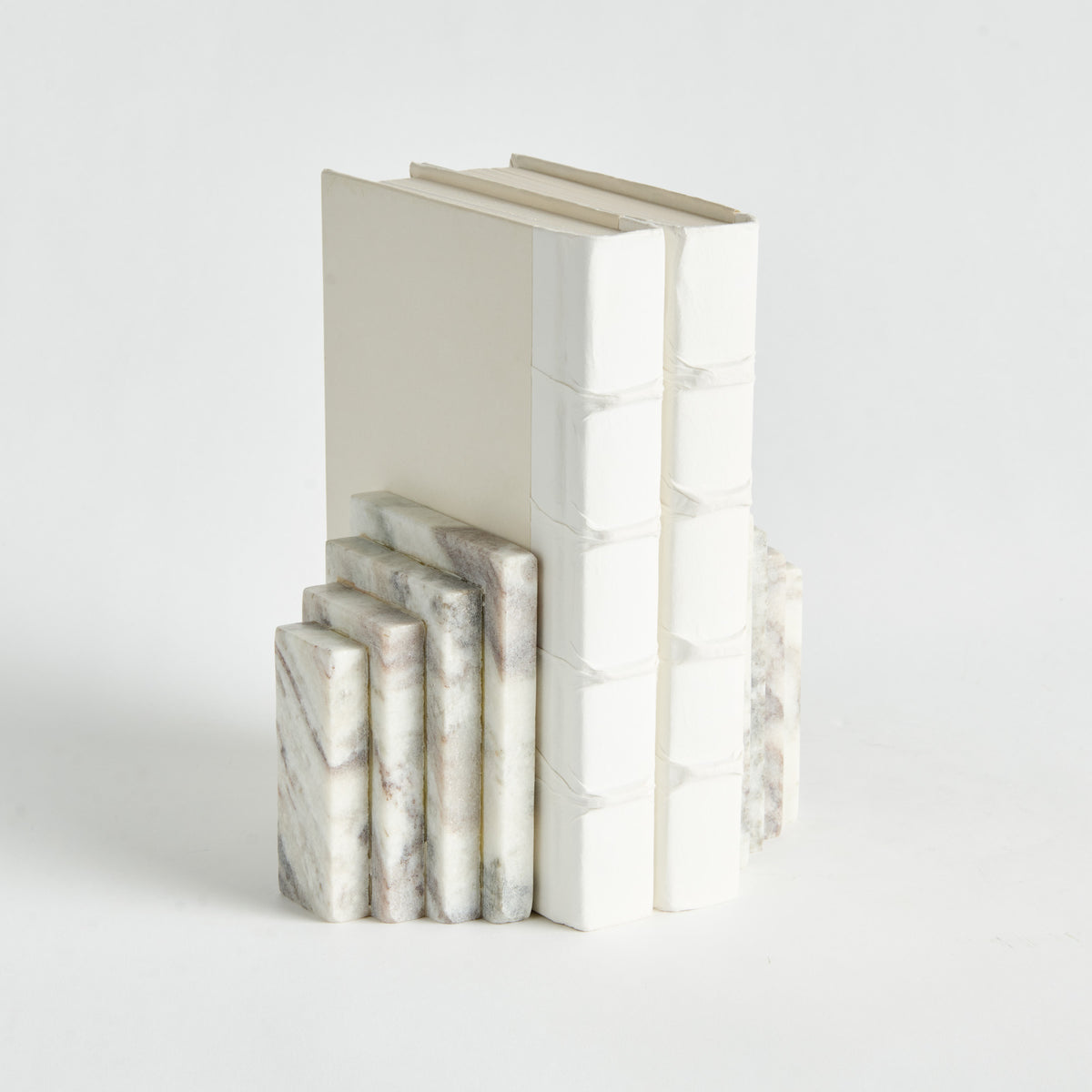 Jaqueline Marble Bookends - Brown Veining