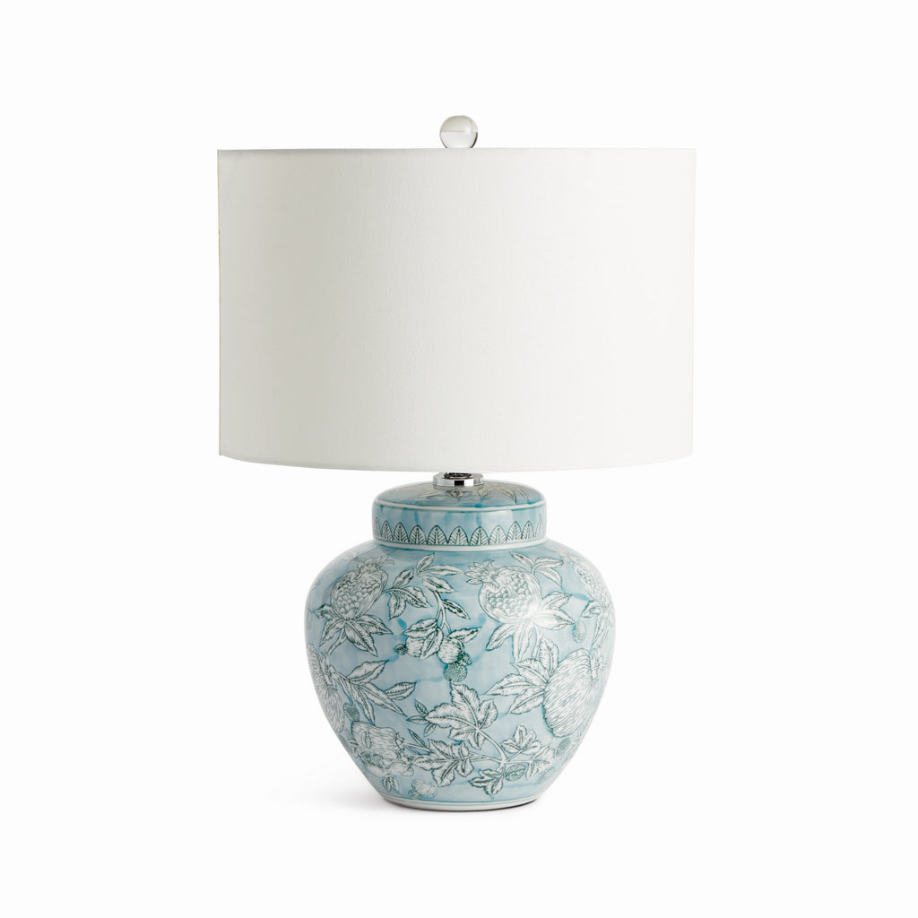Lilian Chinoiserie Table Lamp | Celadon Blue Ceramic Ginger Jar