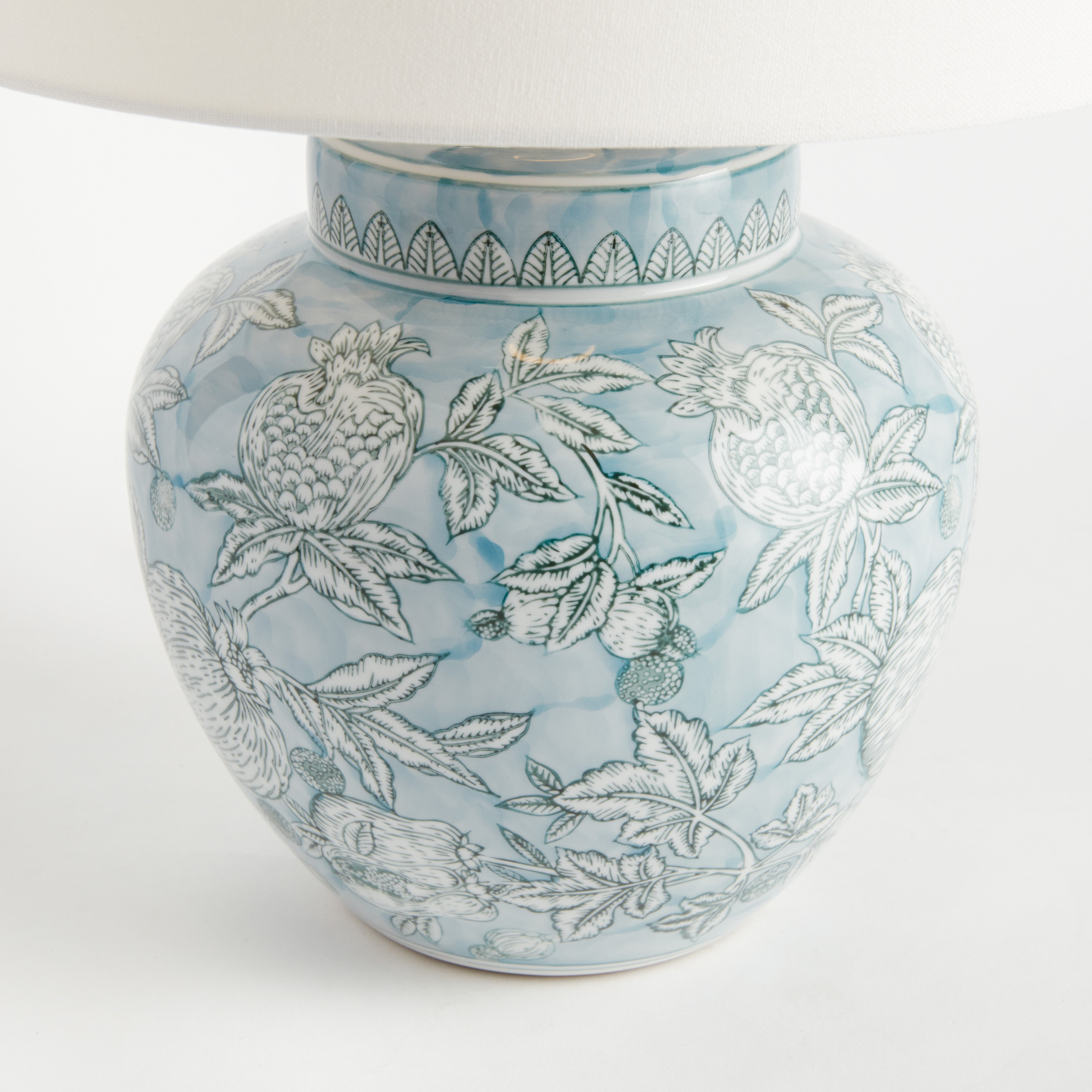 Lilian Chinoiserie Table Lamp | Celadon Blue Ceramic Ginger Jar