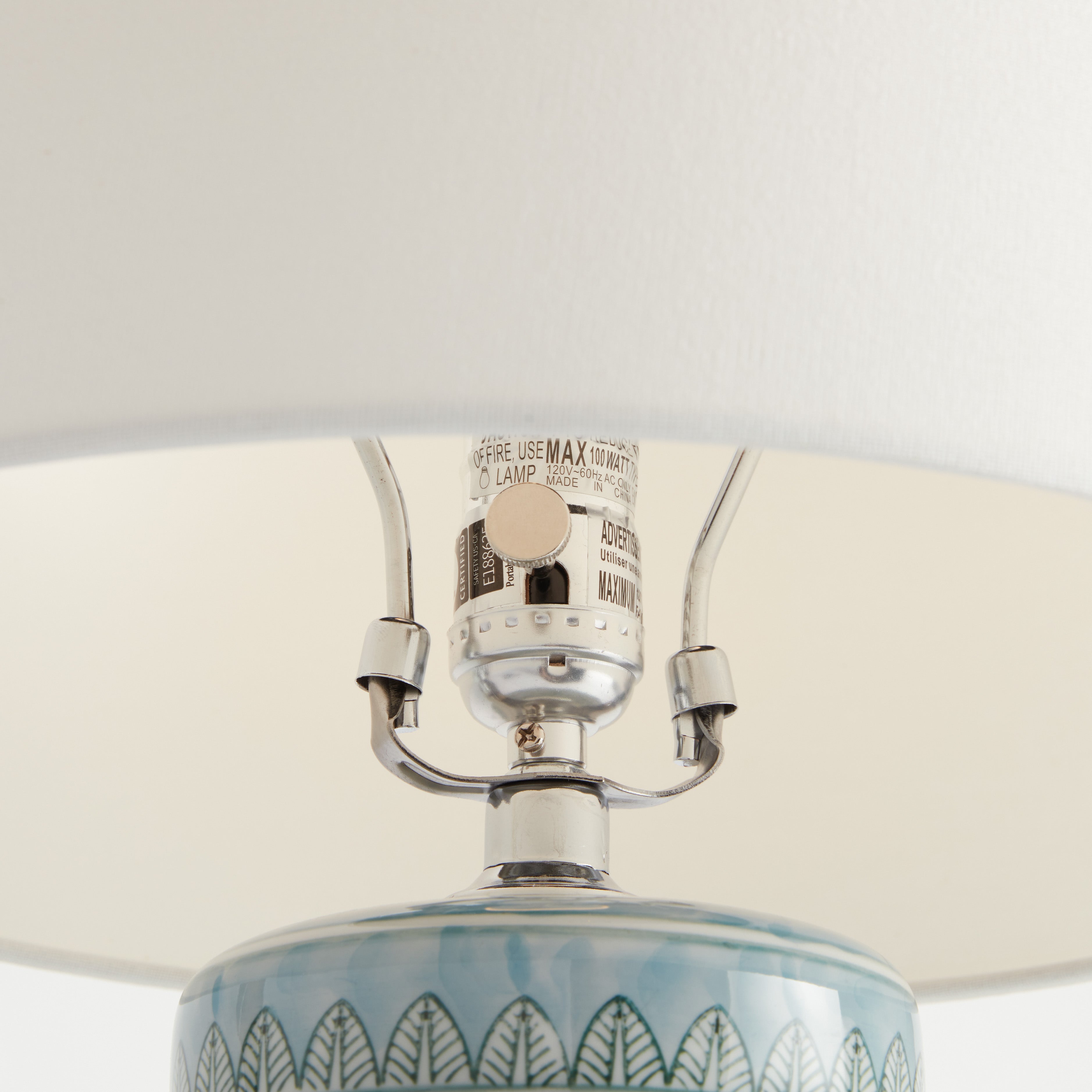 Lilian Chinoiserie Table Lamp | Celadon Blue Ceramic Ginger Jar