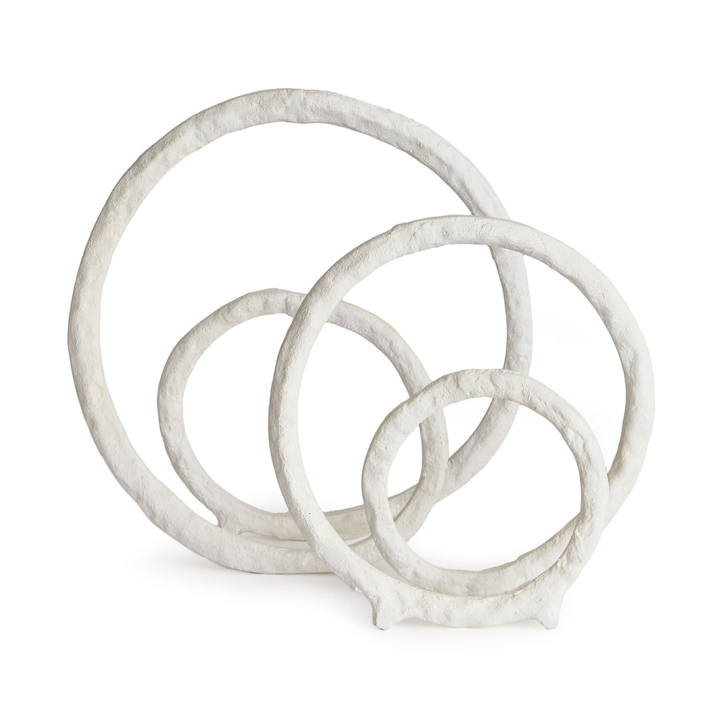 Eldon Cast Aluminum Sculptures - Set of 2, Matte White