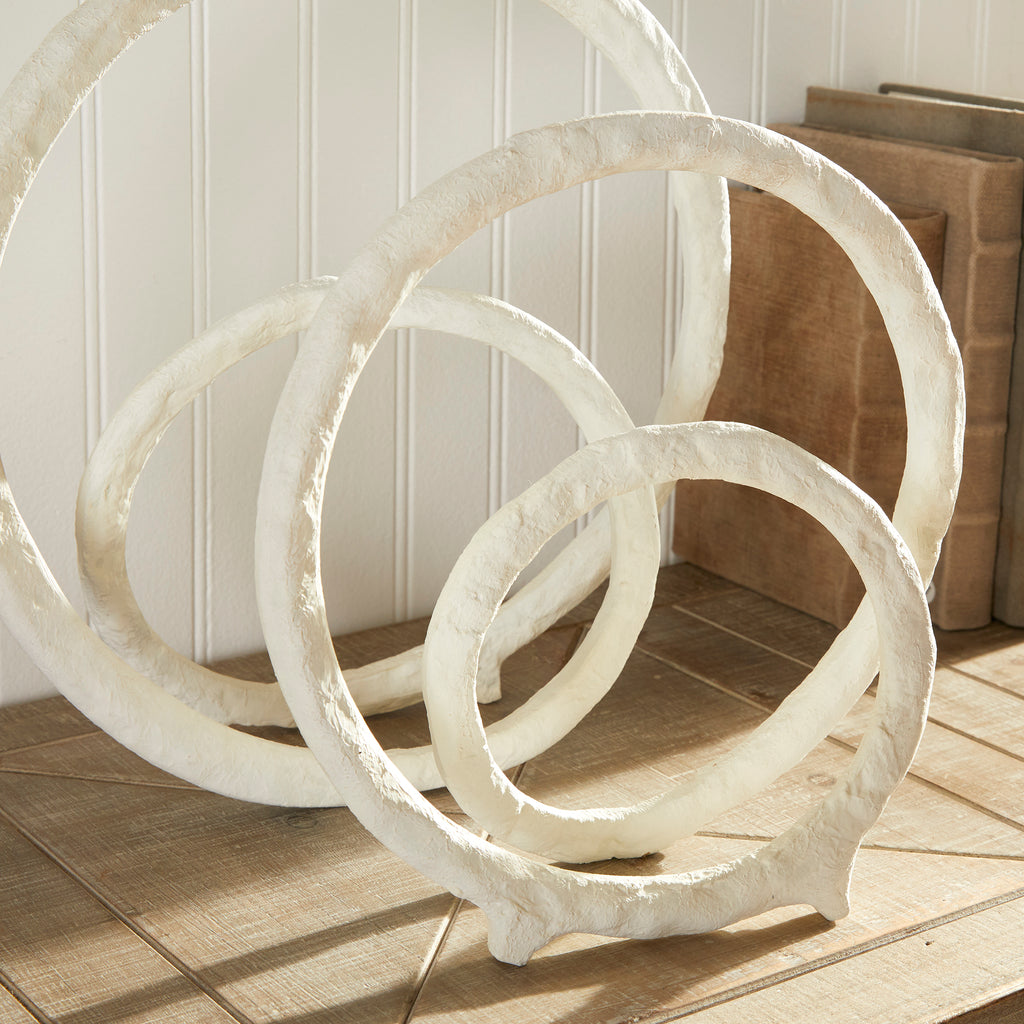 Eldon Cast Aluminum Sculptures - Set of 2, Matte White