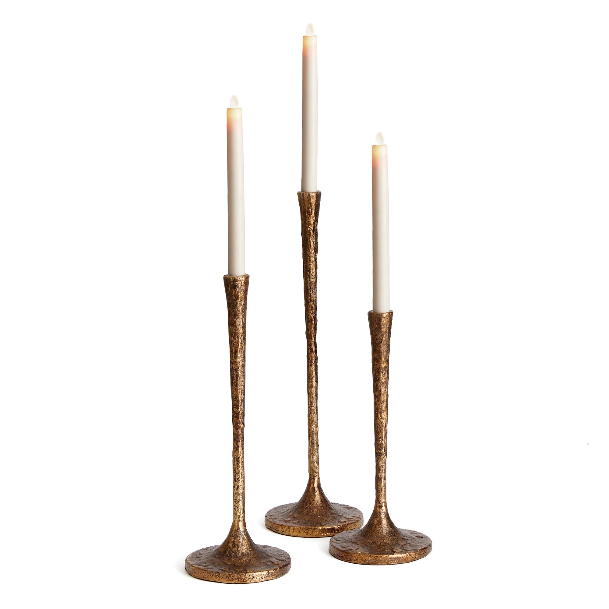 Textured Taper Candle Holders Set of 3 – Sculptural Modern Candlesticks | Sorelle Rossi