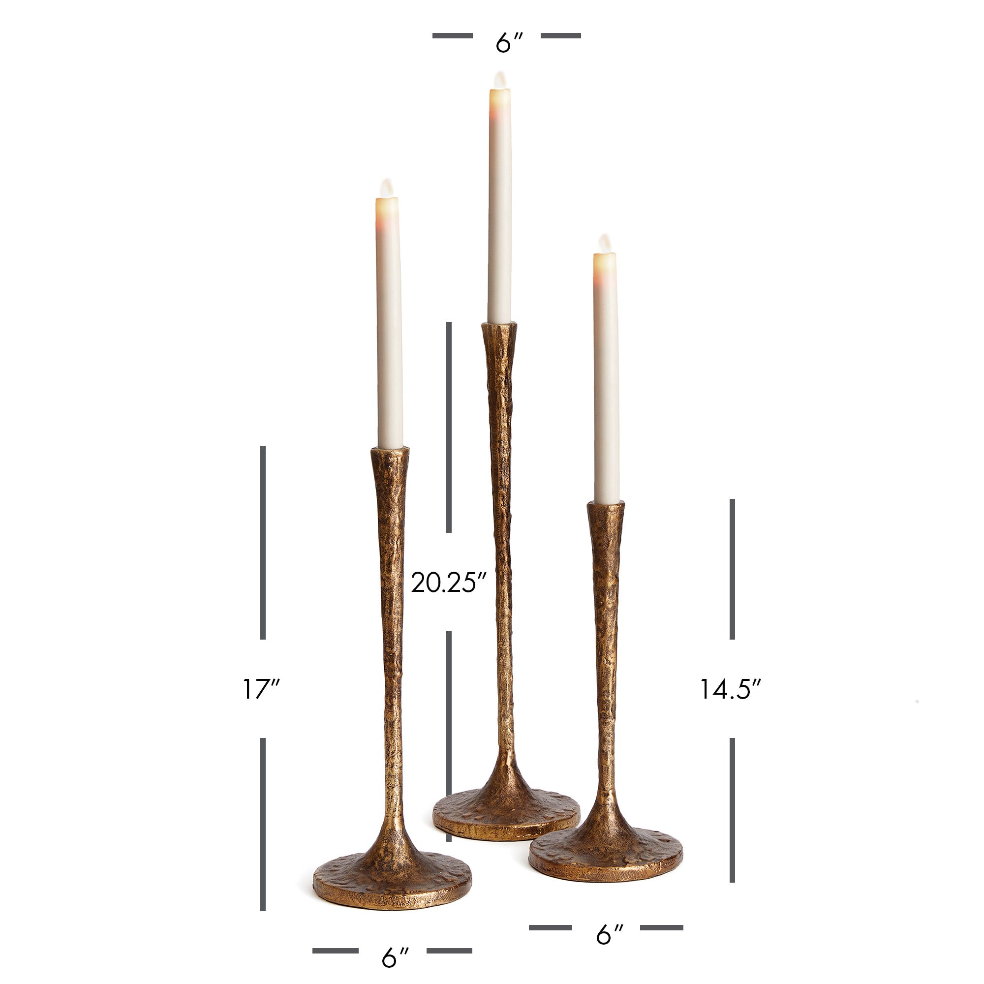 Noah Grande Taper Candle Holders – Set of 3