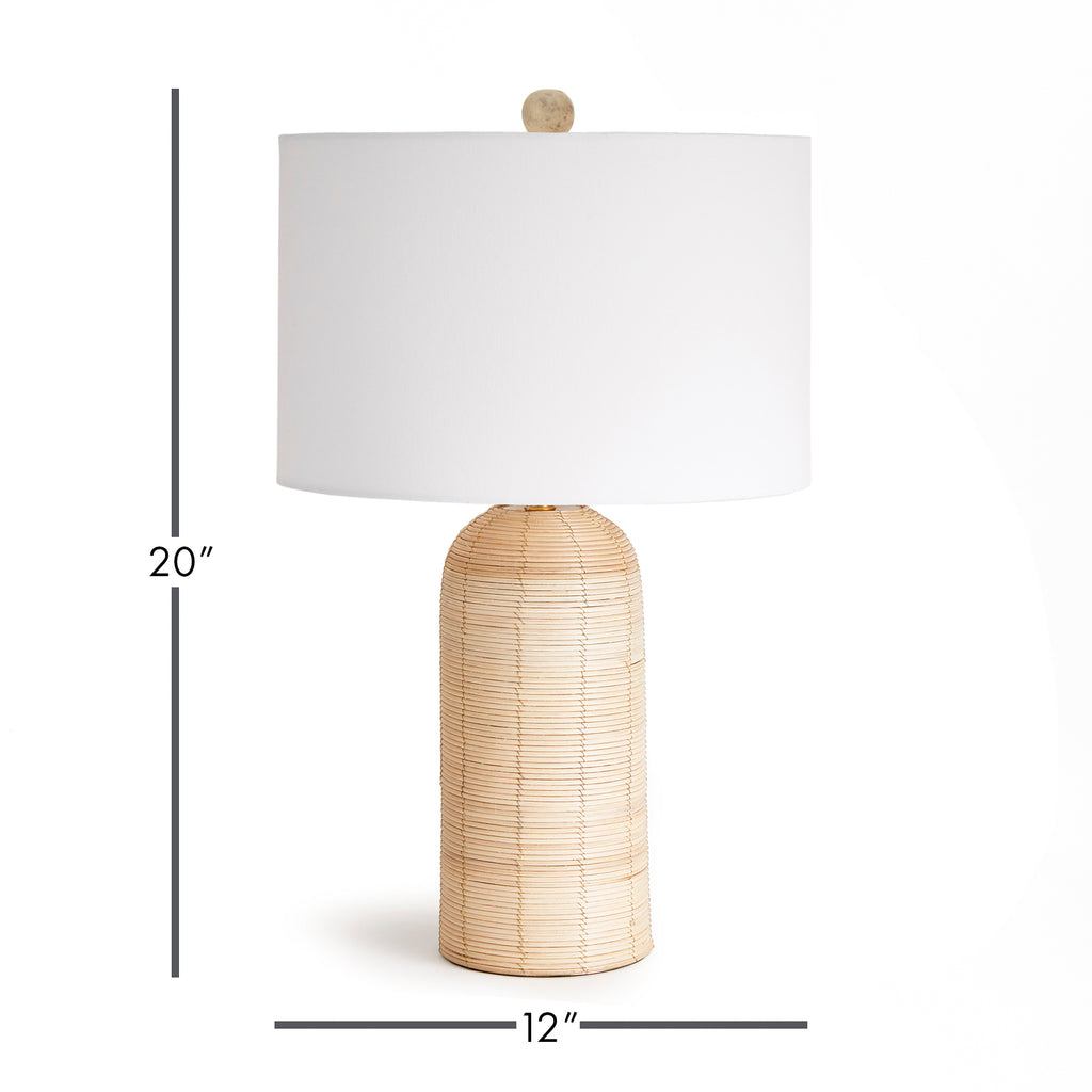 Maye Whitewash Rattan Table Lamp