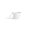 White ceramic mug on a white background
