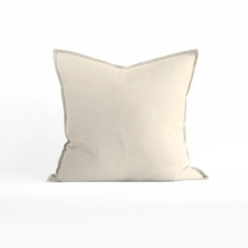 Beige pillow on a white background