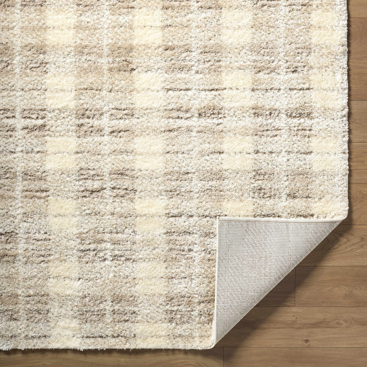 Anthony Cream High-Pile Shag Area Rug
