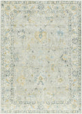 Decorative rug with floral pattern on a light background