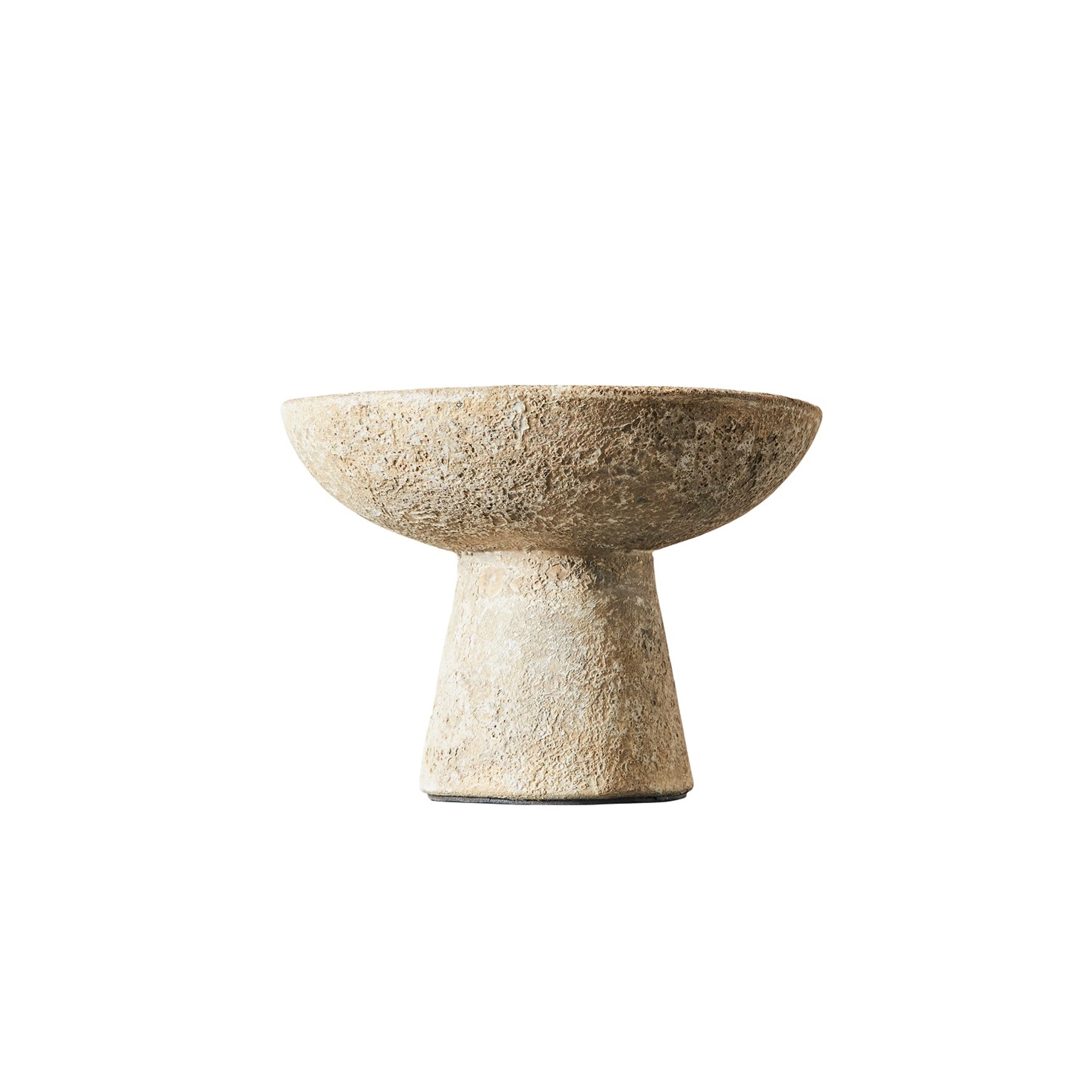 Pedestal Decorative Bowl – Stone Textured Centerpiece Bowl | Sorelle Rossi