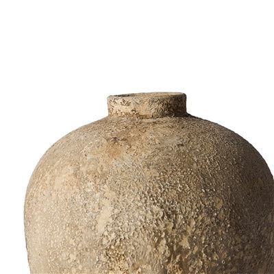 Textured Terracotta Jar | Rustic Clay Decorative Vessel for Neutral Home Decor