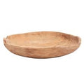 Handcrafted Natural Teak Bowl– Neutral Kitchen & Table Decor