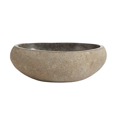 Natural Riverstone Bowl | Hand-Carved Stone Decorative Bowl