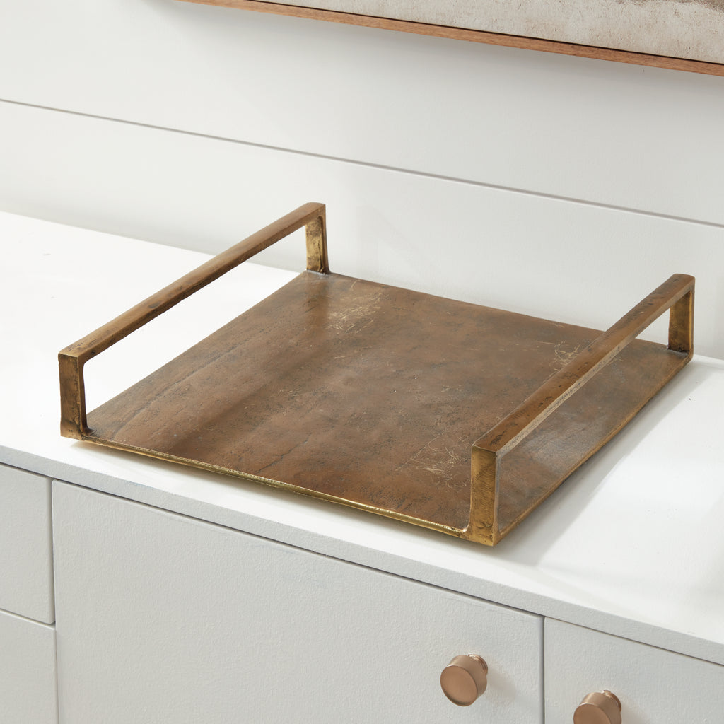 Cabot Square Cast Aluminum Tray