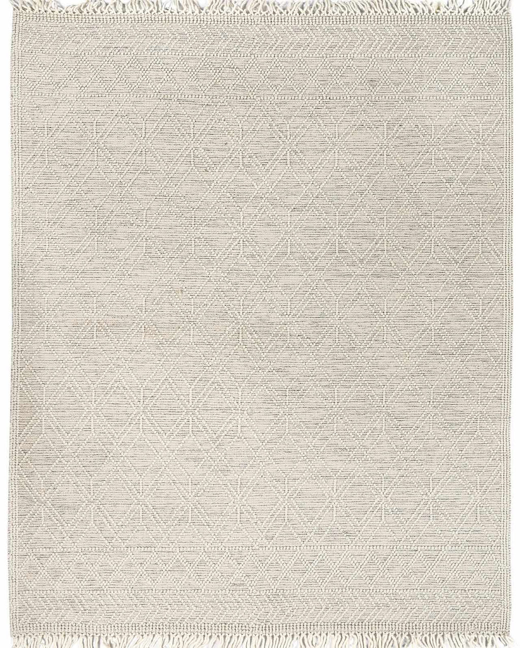 Ramsbury Hand-Woven Wool & Cotton Area Rug – Ivory & Black