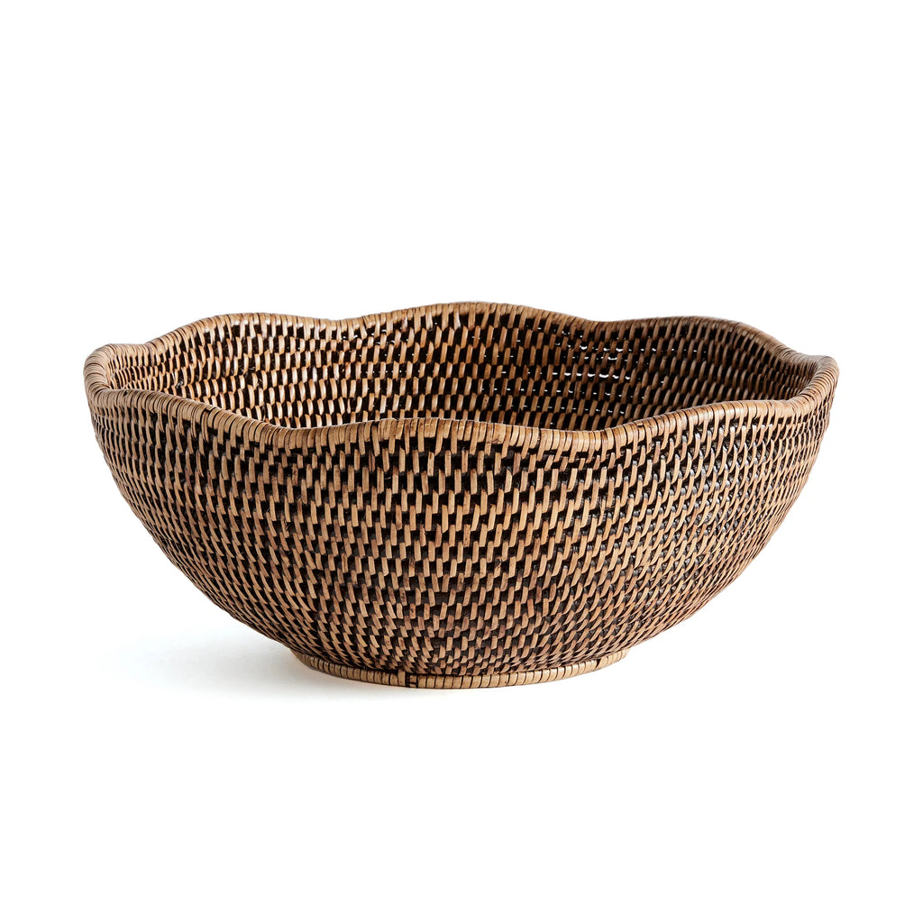 Handwoven natural fiber decorative bowl with organic texture for timeless neutral home styling | Sorelle Rossi Shoppe