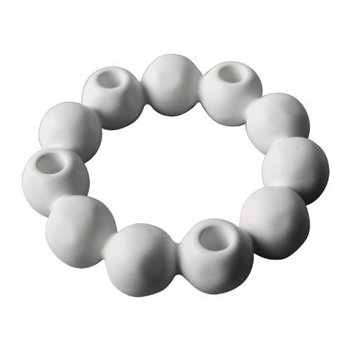 White Ceramic Taper Holder 