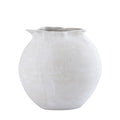 White ceramic vase on a white background