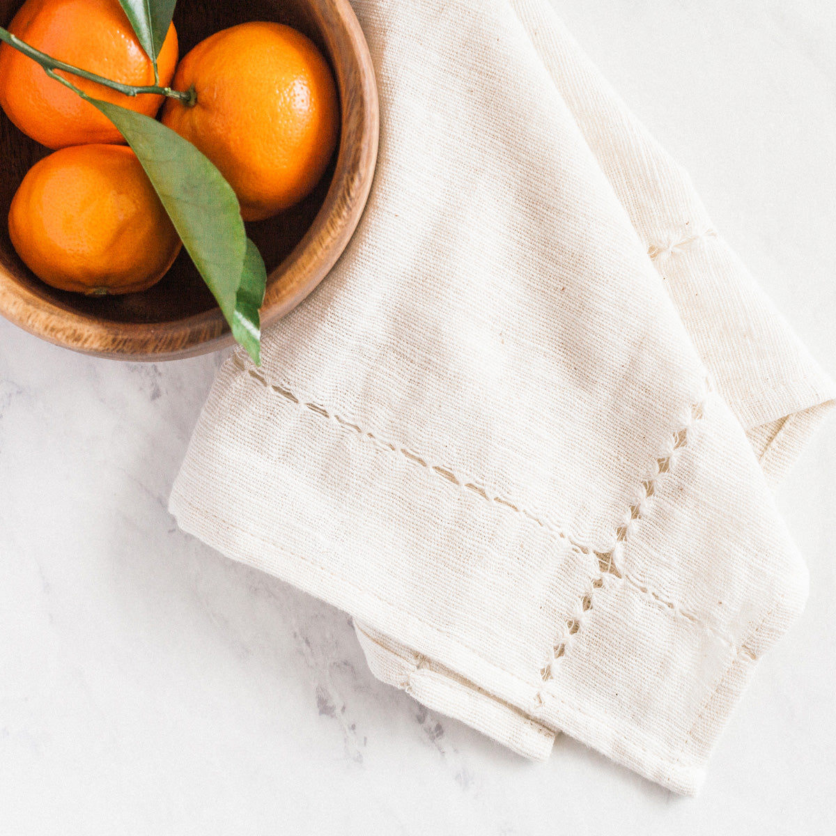 Handwoven Cotton Dinner Napkins (Set) –Natural Table Linen