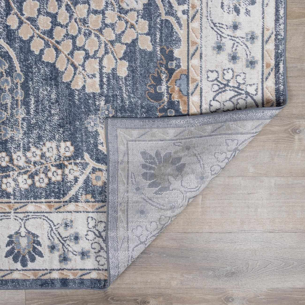 Scalby Denim & Neutral Traditional Area Rug