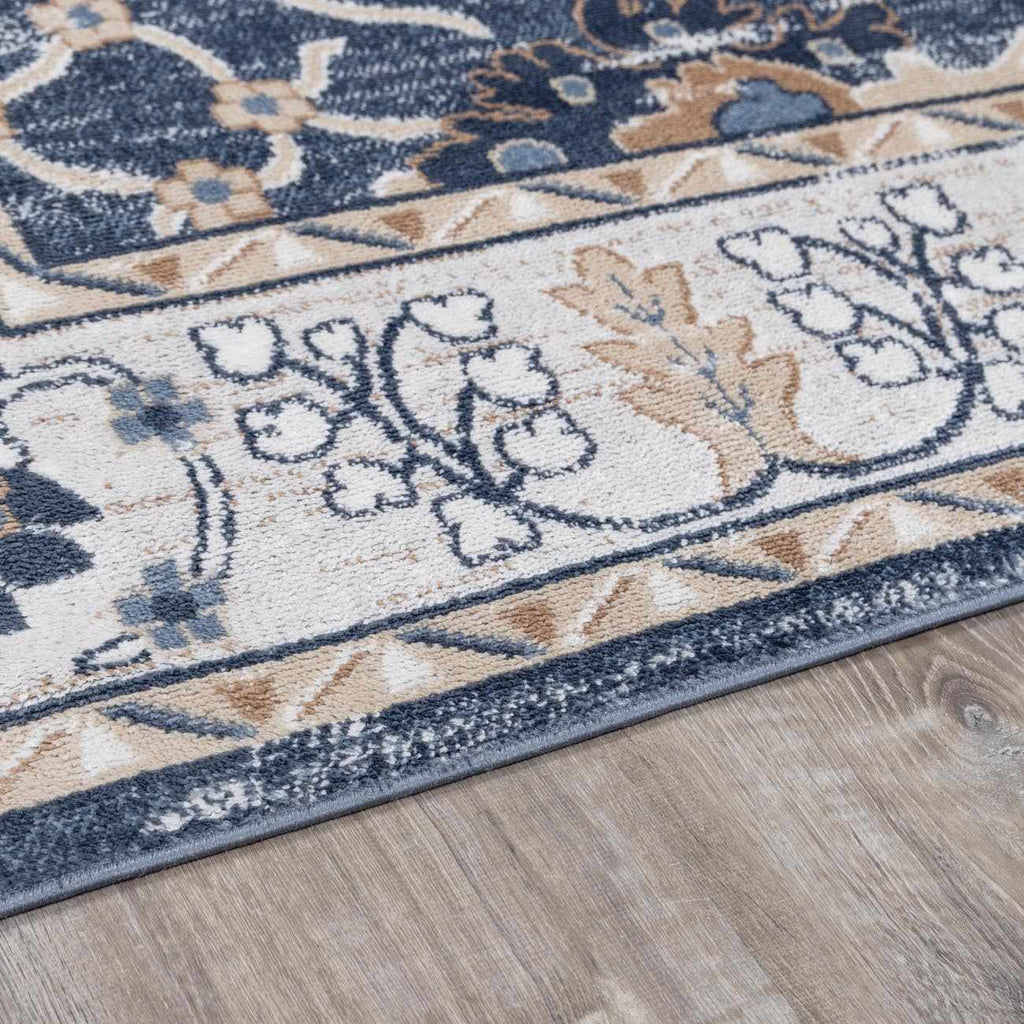 Scalby Denim & Neutral Traditional Area Rug