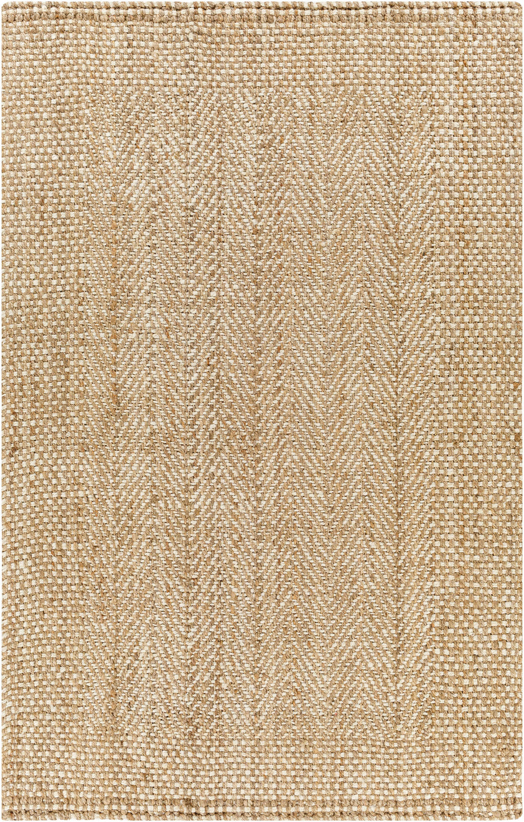 Beige woven patterned rug