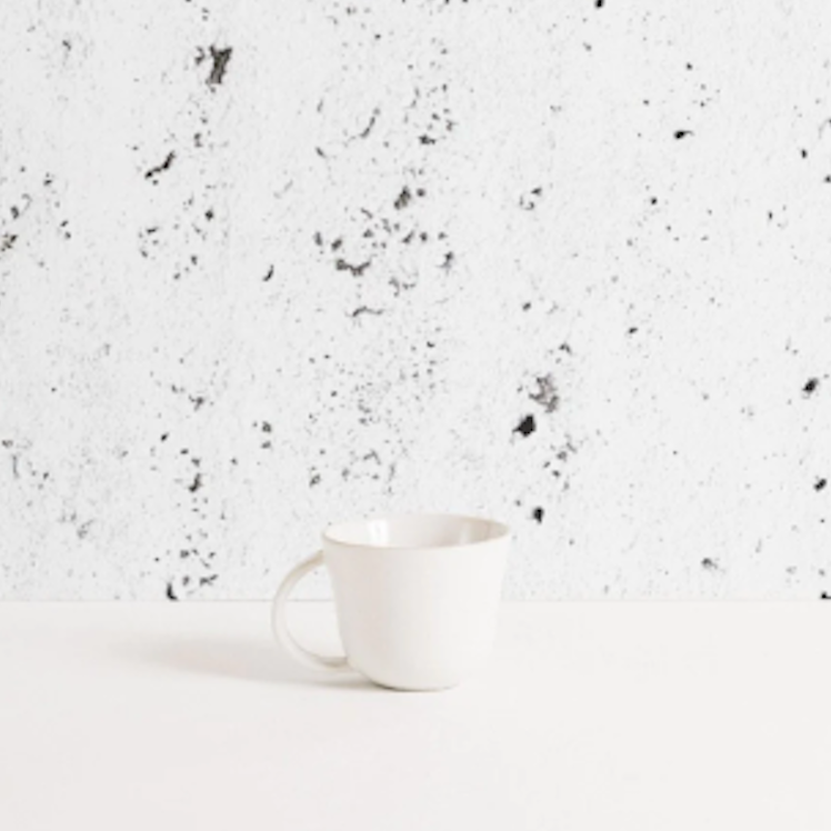 white matte ceramic mug