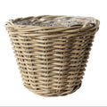 Handwoven tapered basket – natural wicker texture and artisan craftsmanship – timeless storage decor | Sorelle Rossi Shoppe