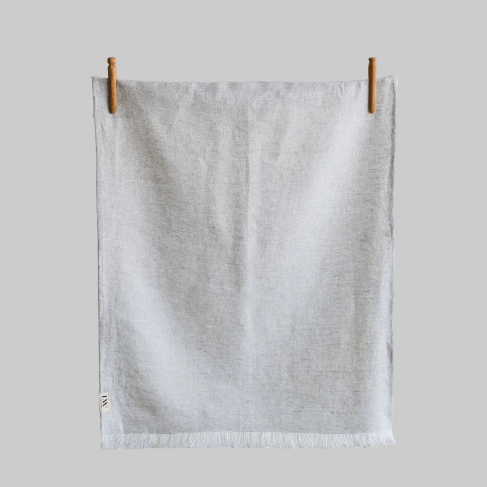 Maison Fringe Linen Tea Towels Set of 6 – Stonewashed European Linen Kitchen Towels