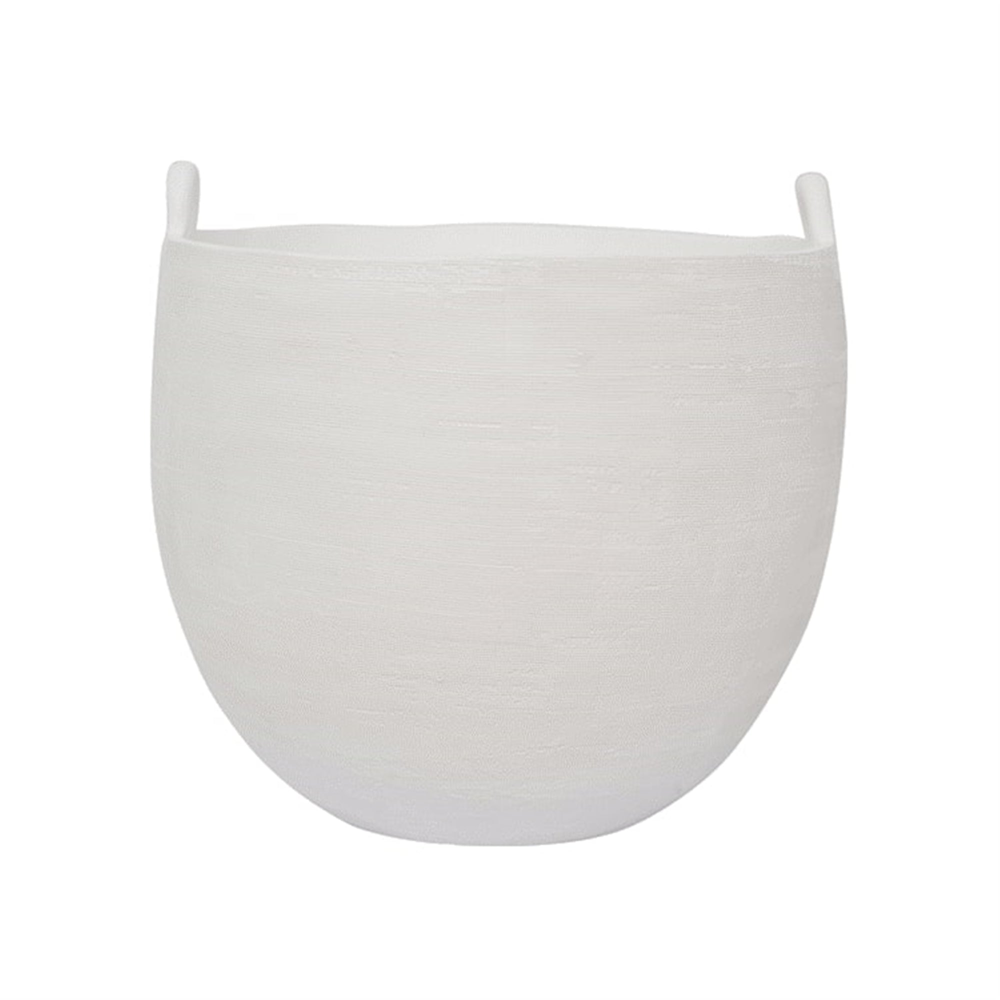 Handmade Portuguese Earthenware Decorative Pot – Honey White Rustic Artisan Bowl Vase