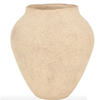 Cotton Mache Pot– Neutral Decorative Pot