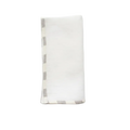 Soft neutral linen tea towel with subtle woven stripe detailing and timeless European-inspired kitchen styling | Sorelle Rossi Shoppe