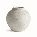 Handcrafted textured ceramic vase in a soft neutral finish with organic artisan detailing and timeless European-inspired styling | Sorelle Rossi Shoppe
