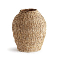 Handwoven natural basket vase with organic texture and warm neutral tones for timeless European-inspired decor styling | Sorelle Rossi Shoppe