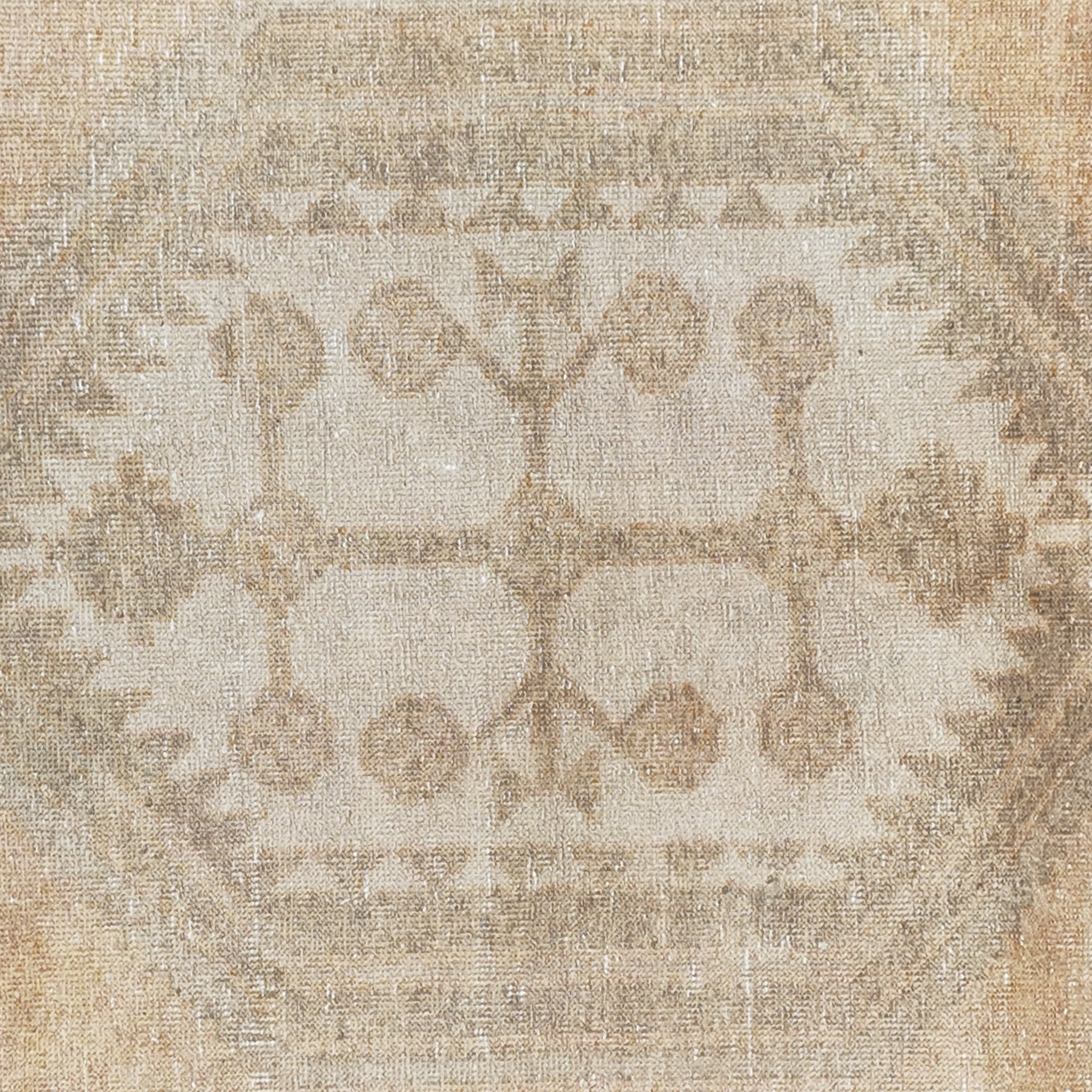 Handwoven Vintage Turkish Runner Rug 3' x 14'2" | One-of-a-Kind Neutral Wool Rug
