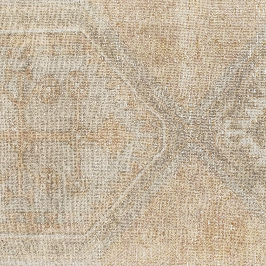 Handwoven Vintage Turkish Runner Rug 3' x 14'2" | One-of-a-Kind Neutral Wool Rug