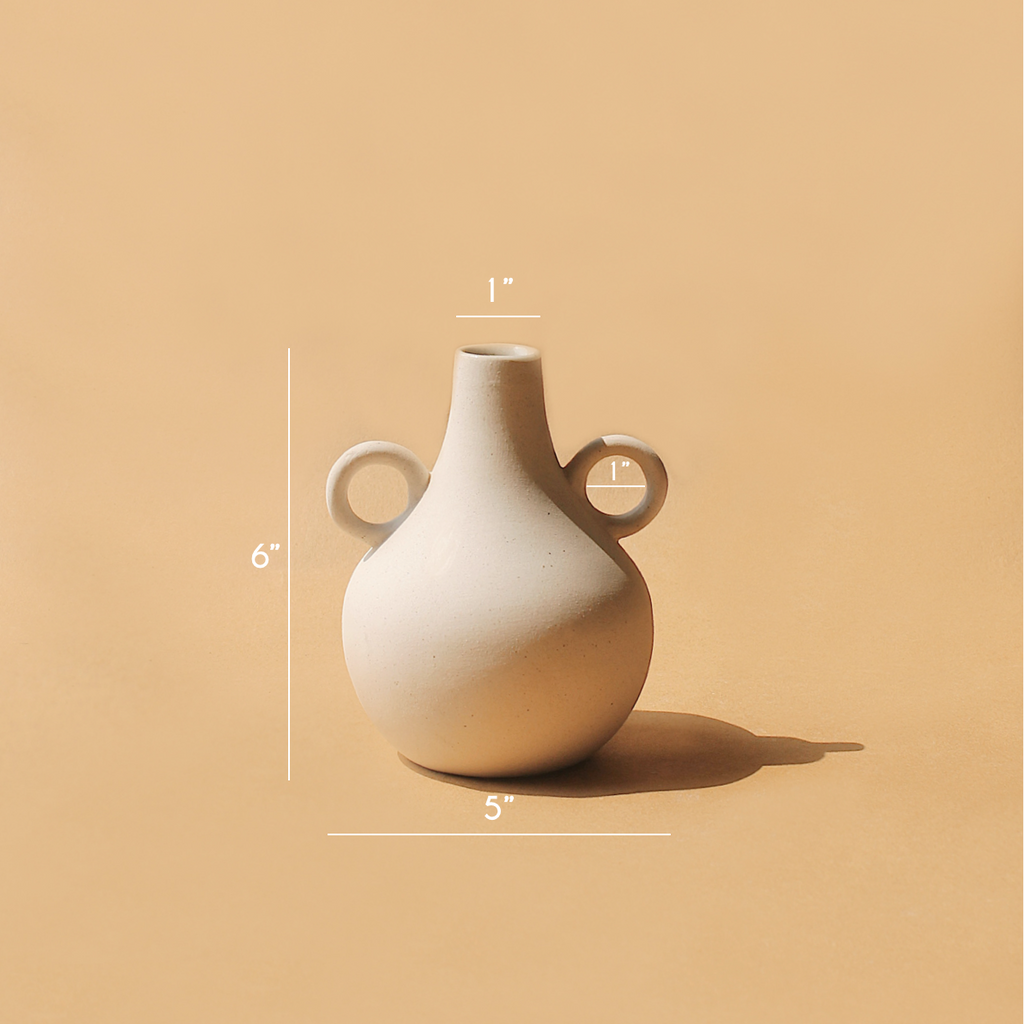 Harappan Ceramic Vase – Belly & Bobble | Sculptural Artisan Vase for Dried Florals & Neutral Decor