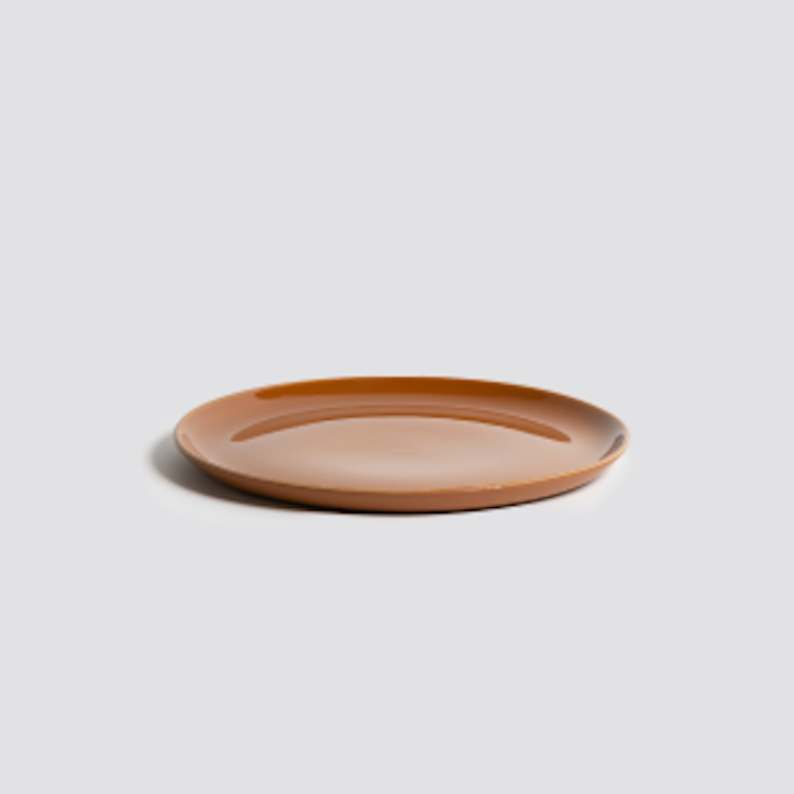 Ceramic plate on a light gray background