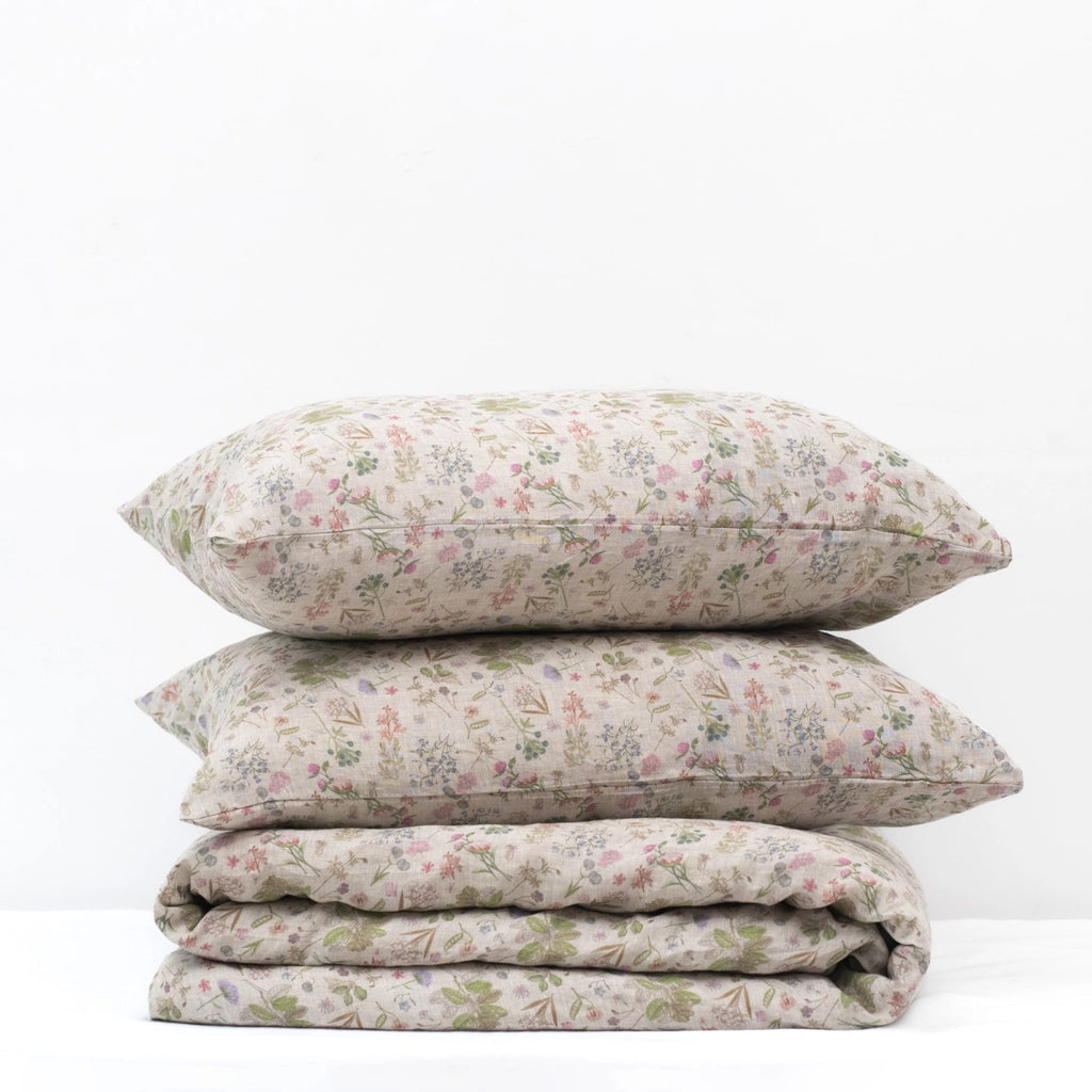 Botany 2 Floral Linen Duvet Cover Set